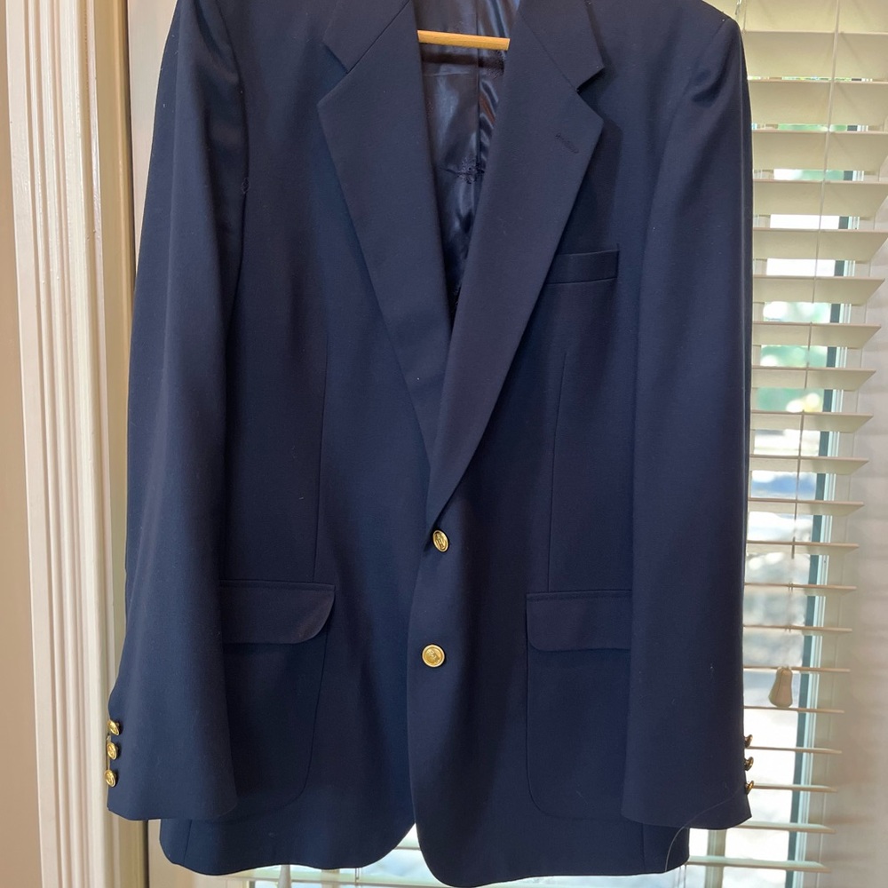 Men's Navy Blazer with Gold Buttons